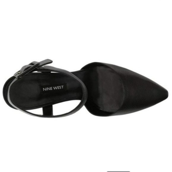 Nine West Elisabeti Leather Pointed Toe Formal Slingback Sandals - Picture 4 of 7